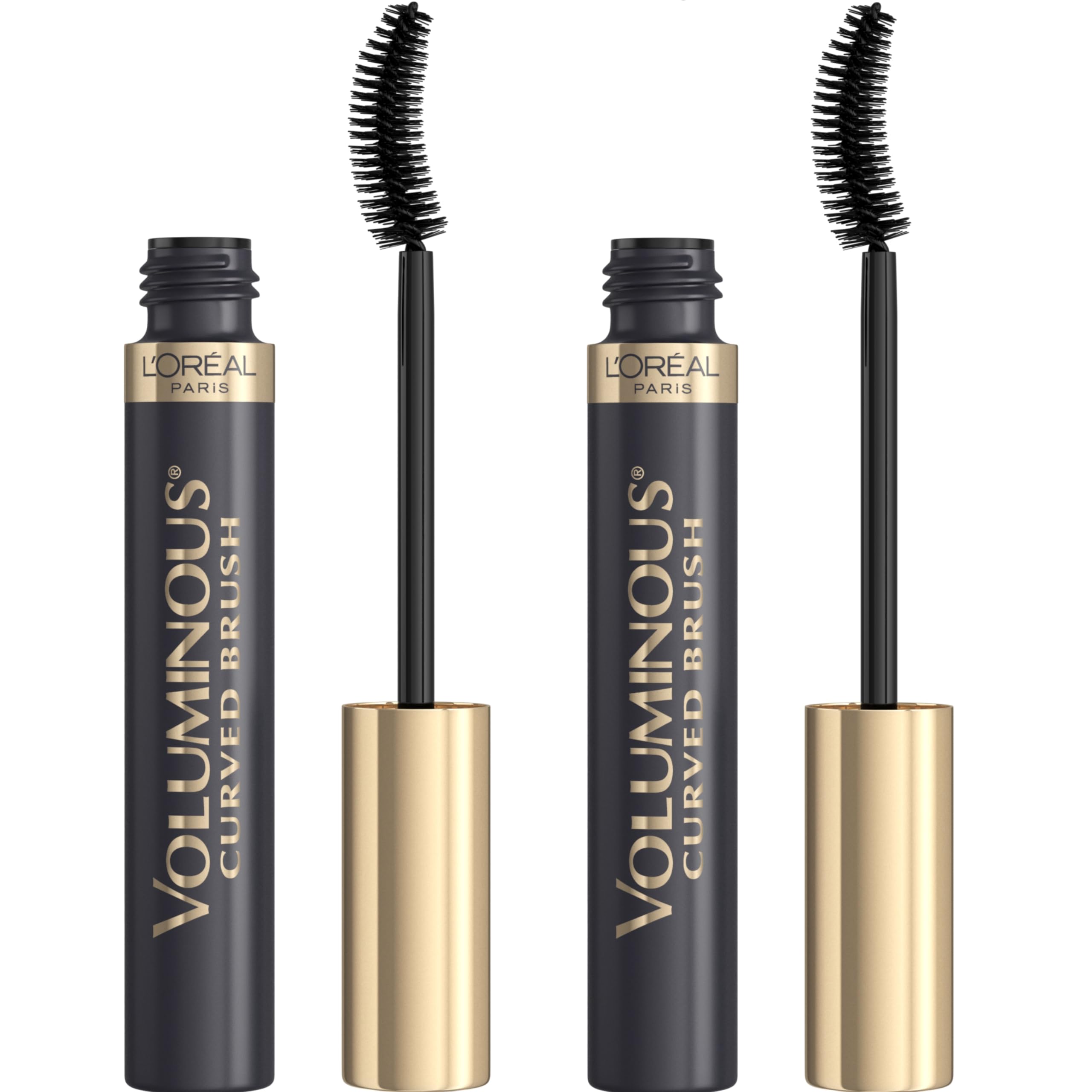 Máscara Original Voluminosa de L’Oréal Paris con cepillo curvo para volumen intenso en pestañas