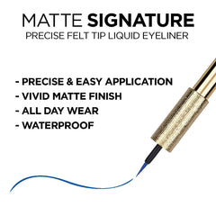 Aplicador con zona de agarre para una aplicación estable del delineador Matte Signature.