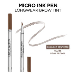 Cejas definidas con color inmediato gracias al Micro Ink Pen de L'Oreal Paris.
