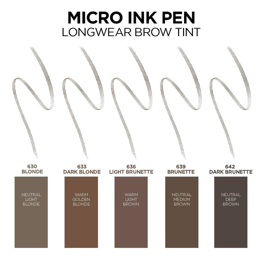 L’Oréal Paris Micro Ink Pen tintado duradero para cejas definidas.