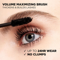 L'Oreal Paris Original Voluminous Mascara aplicación de pestañas muestra separación y definición