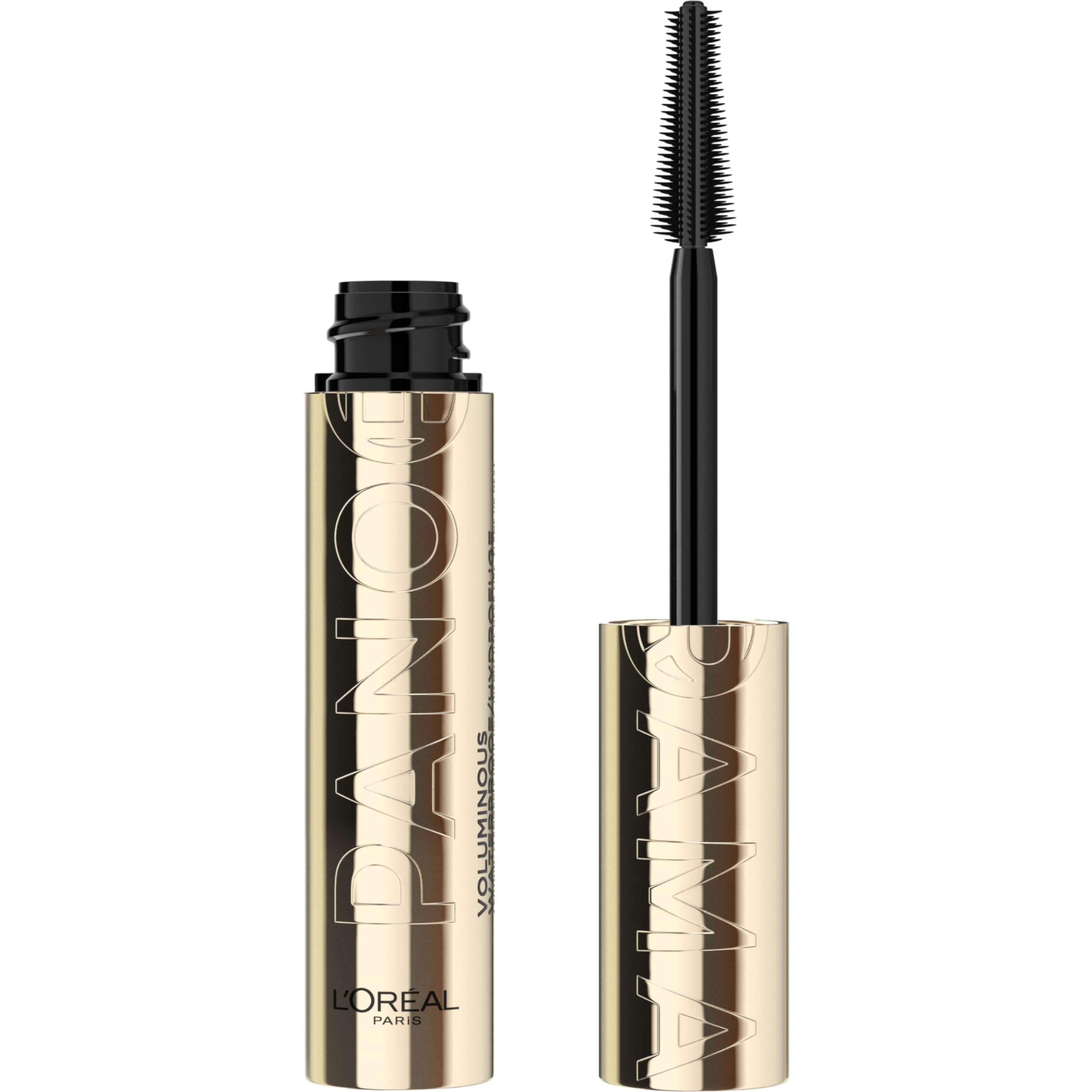 L'Oréal Paris Panorama Mascara aplicación desde la raíz hasta la punta para volumen uniforme.