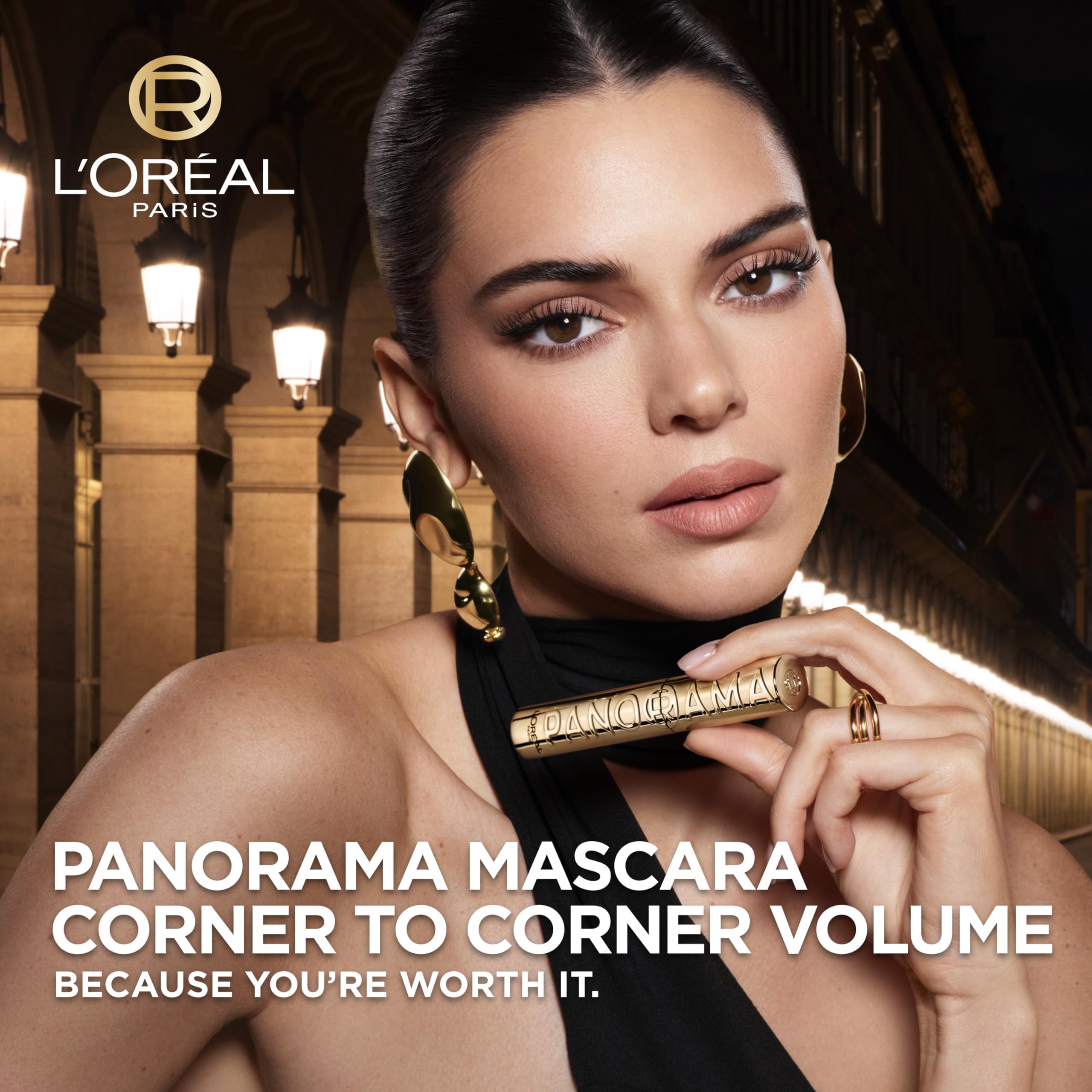 L'Oréal Paris Panorama Mascara cepillo multinivel captura cada pestaña para definición total.