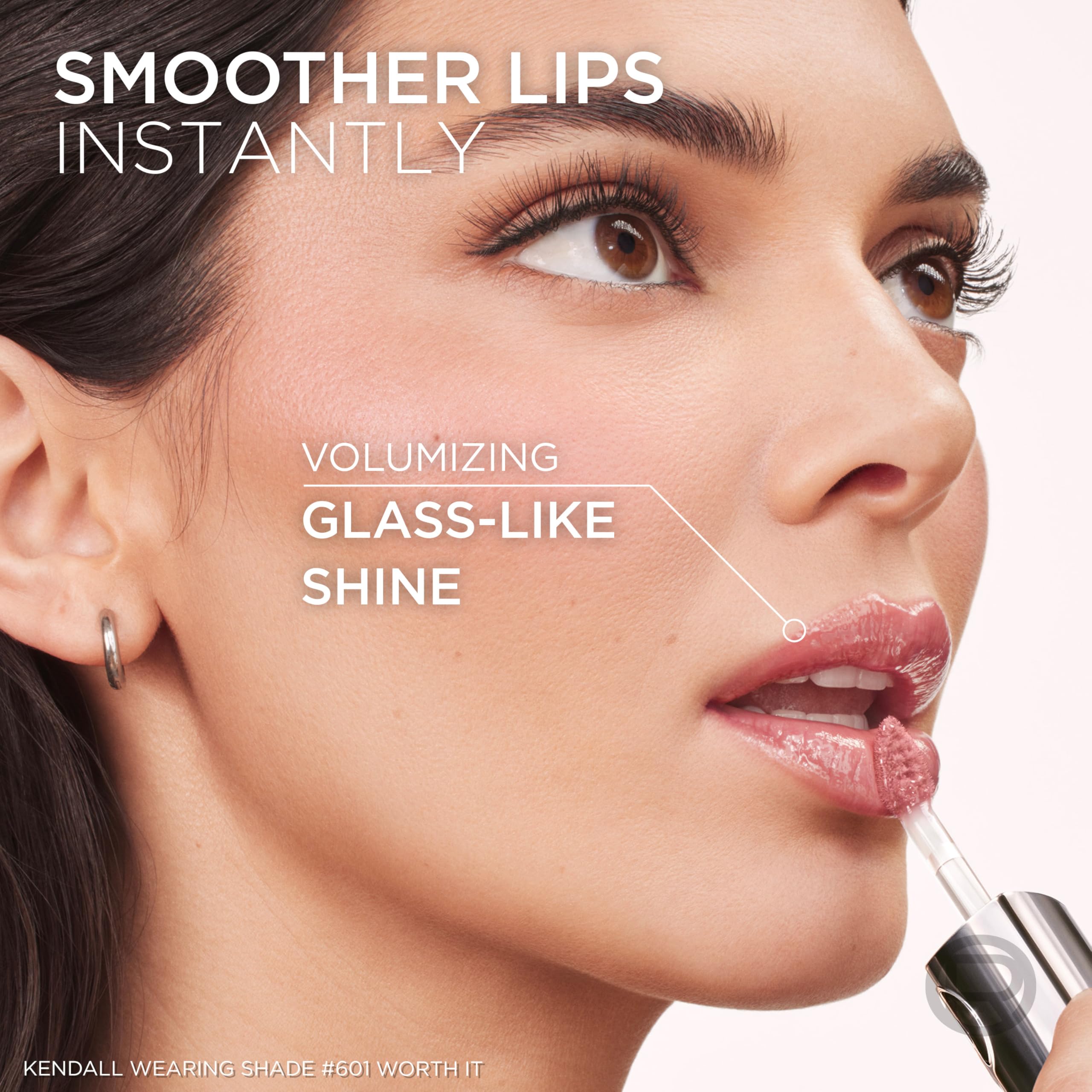 Cuidado suave para labios sensibles con acabado brillante.