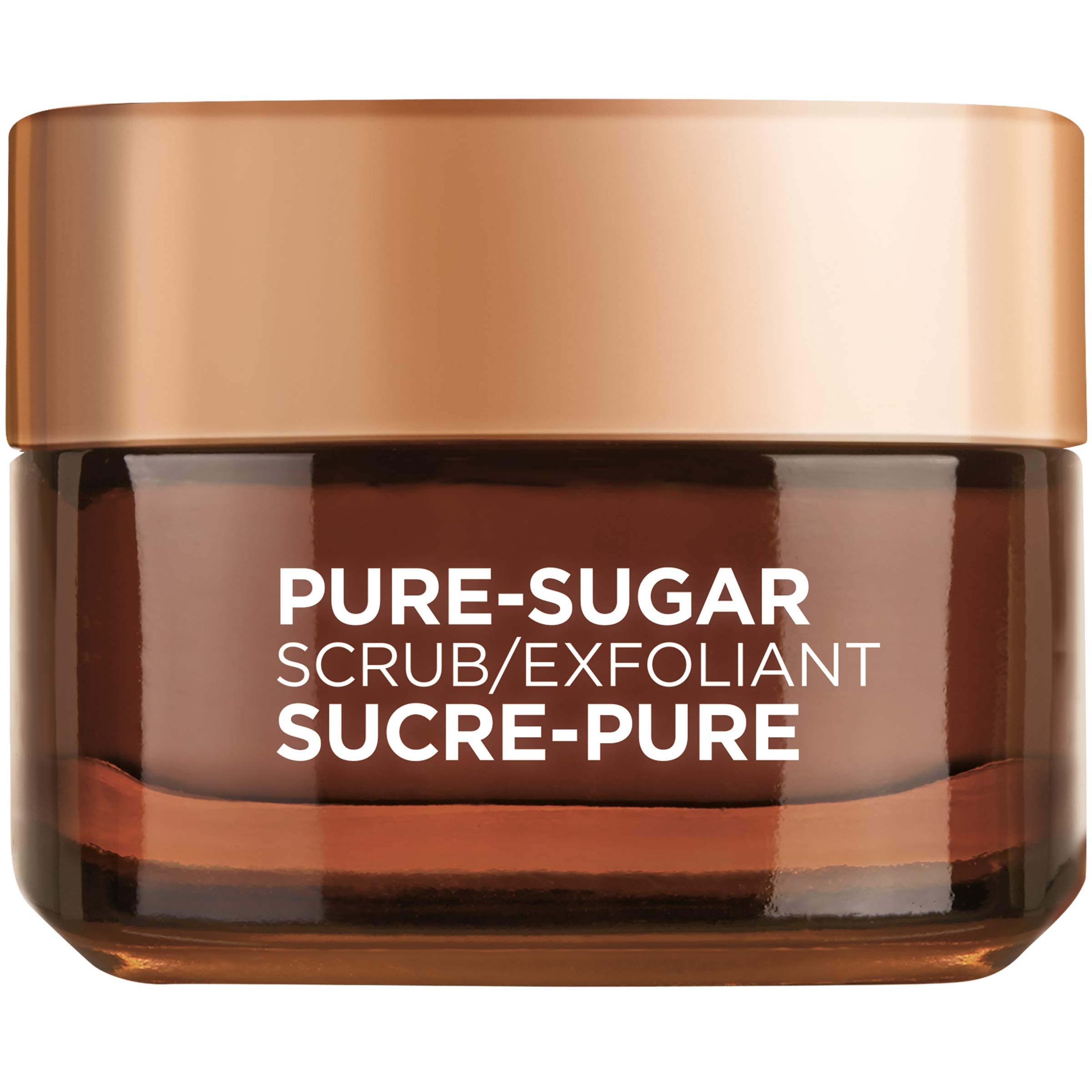 L'Oreal Paris Pure Sugar Scrub para rostro nutre y suaviza la piel al exfoliar.
