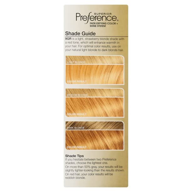 L’Oréal Paris Superior Preference 9GR cabello seco con brillo suave y color duradero.