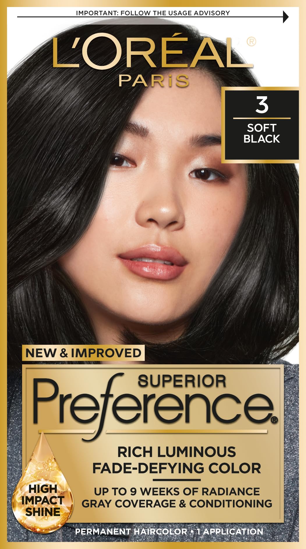 L'Oréal Paris Superior Preference gel de color translúcido para aplicación precisa y color duradero.