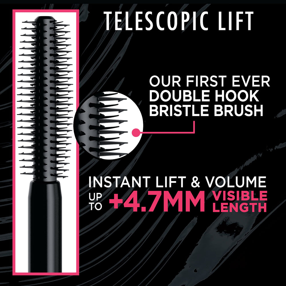 L'Oreal Paris Telescopic Lift: cepillo gancho-doble que captura cada pestaña.