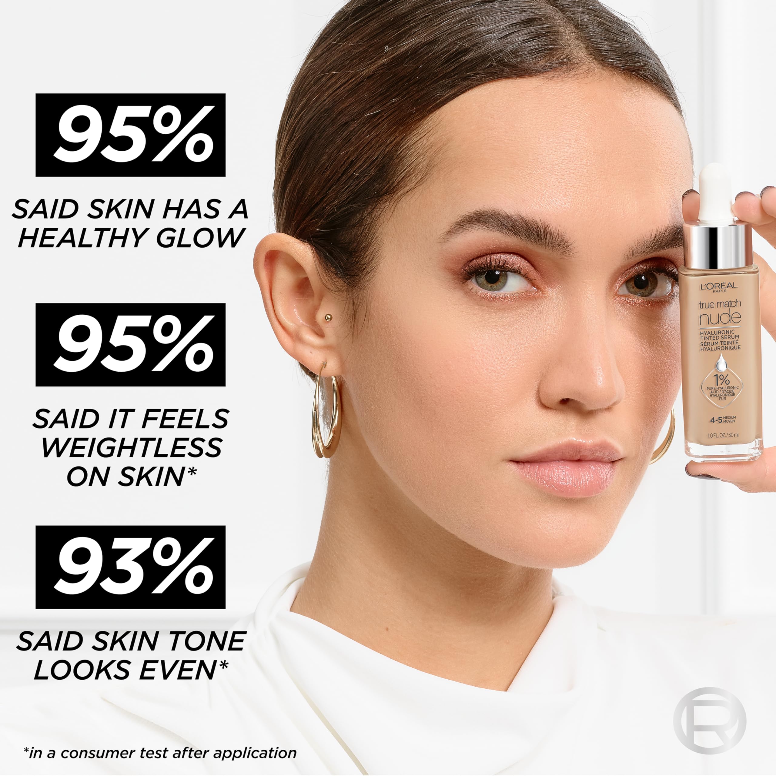 L’Oréal Paris True Match Nude Serum vegano y libre de parabenos para piel sensible.