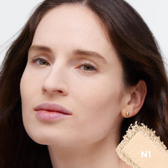 L'Oréal Paris True Match Polvo base sin aceite, cobertura ajustable para un tono uniforme.