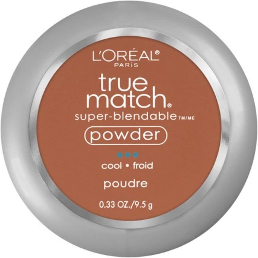 Polvo True Match de L’Oréal Paris Nut Brown C7, acabado natural y tono uniforme.