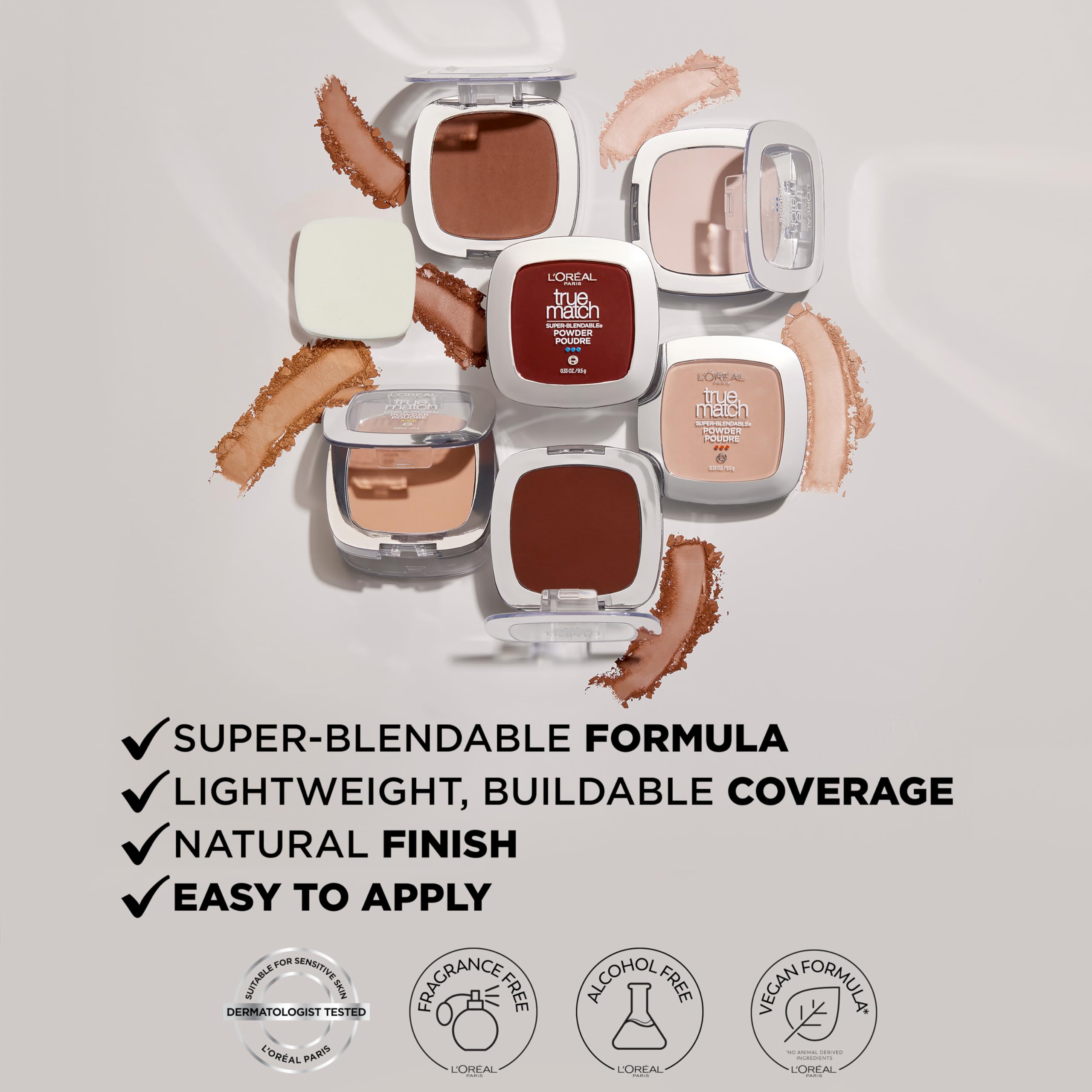 L’Oréal Paris True Match Polvo N2 Light: textura microfin y suave al tacto.