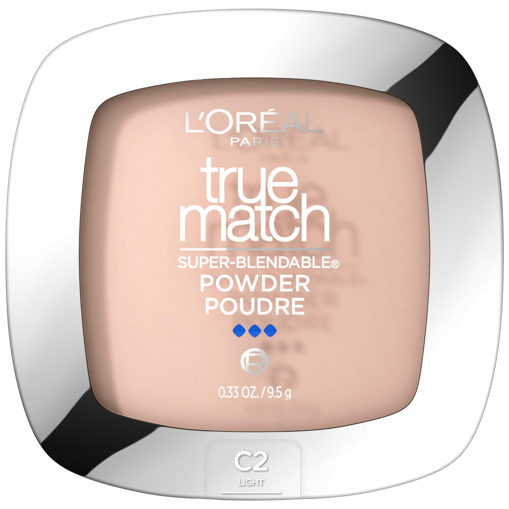 L’Oréal Paris True Match Powder C2 Light con empaque variado para uso diario.