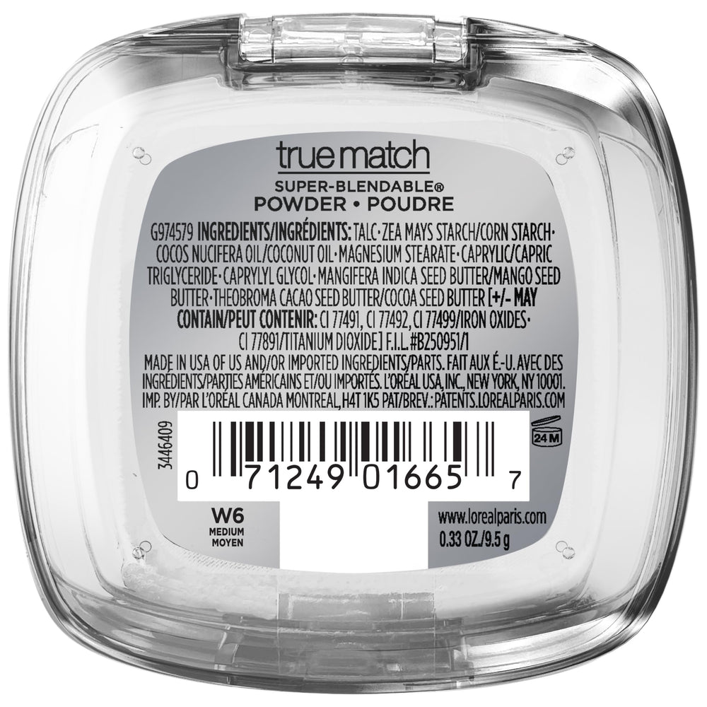 Cobertura ajustable de L’Oréal Paris True Match Powder Foundation para diferentes looks