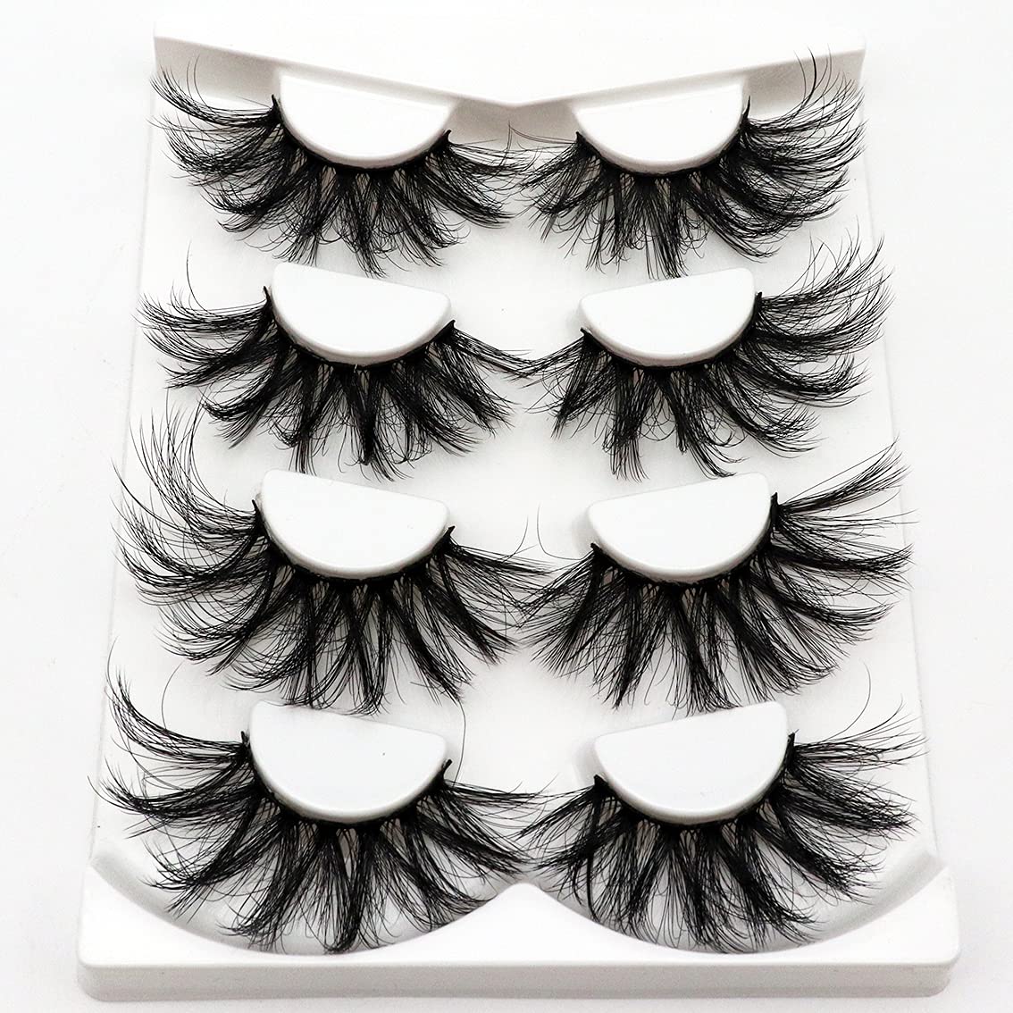 Losha pestañas 3D 25mm, volumen extremo para look nocturno.