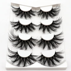 Losha pestañas 3D 25mm, volumen extremo para look nocturno.