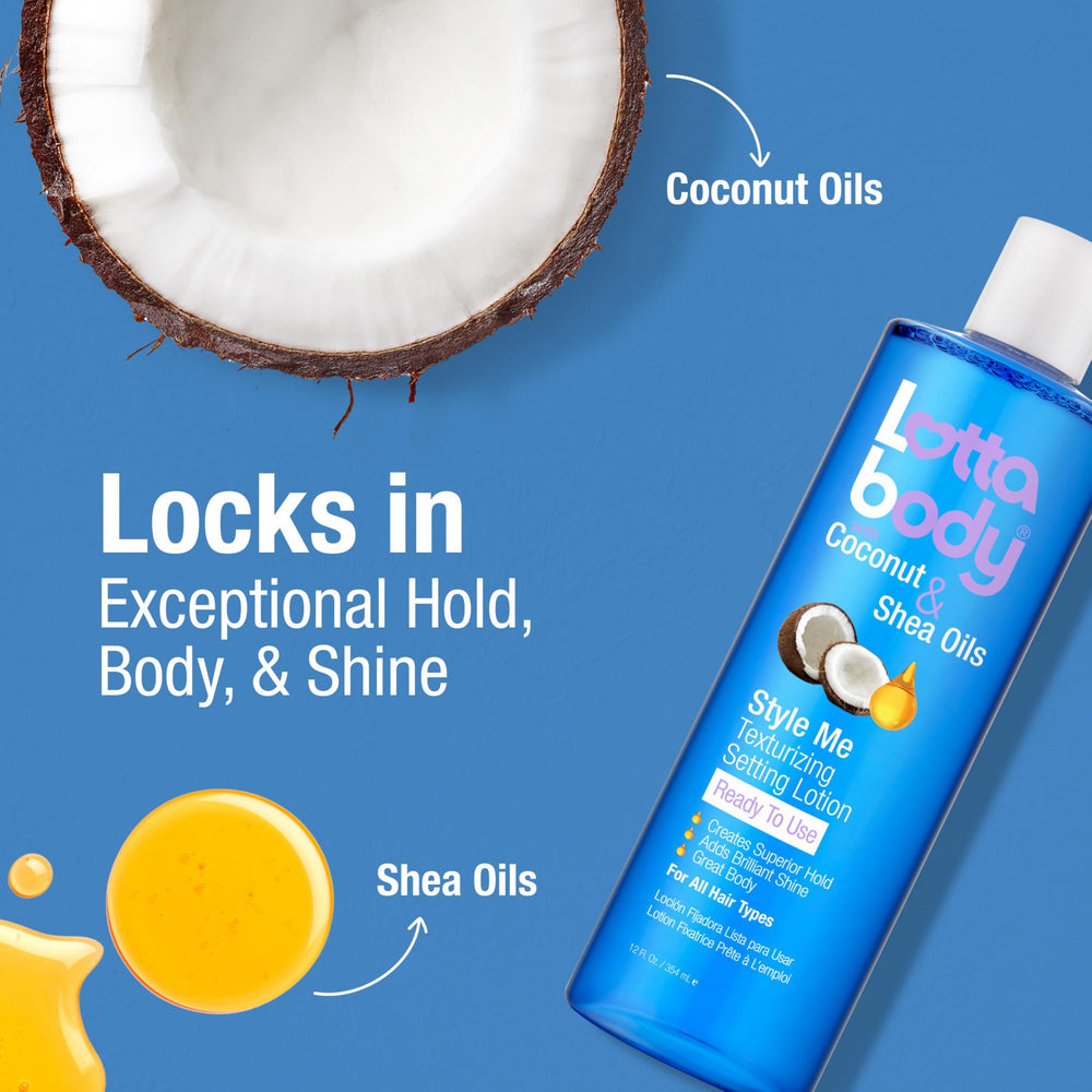 Lottabody Texturizing Setting Lotion aporta textura definida y movimiento.