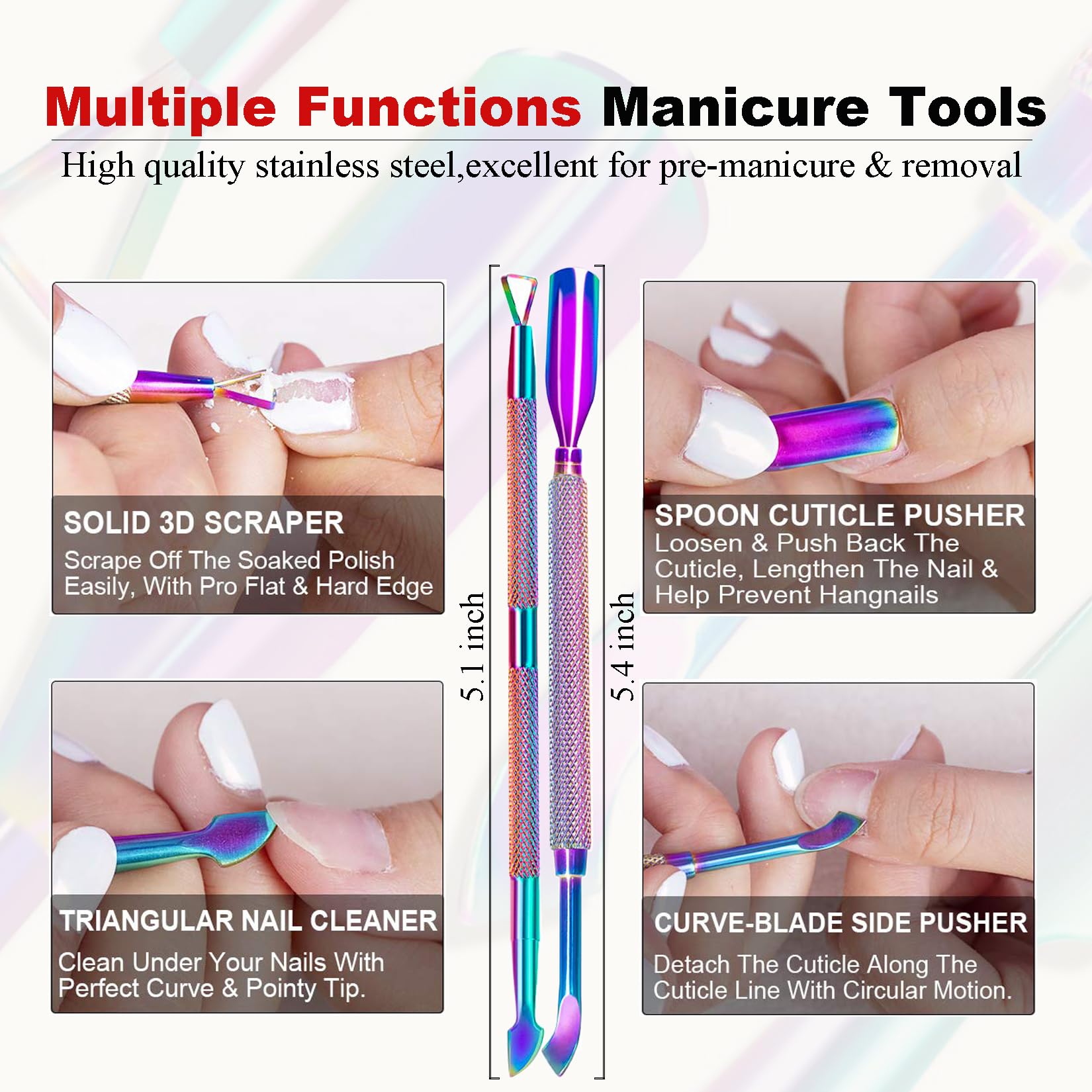 Two nail files for shaping and finishing
