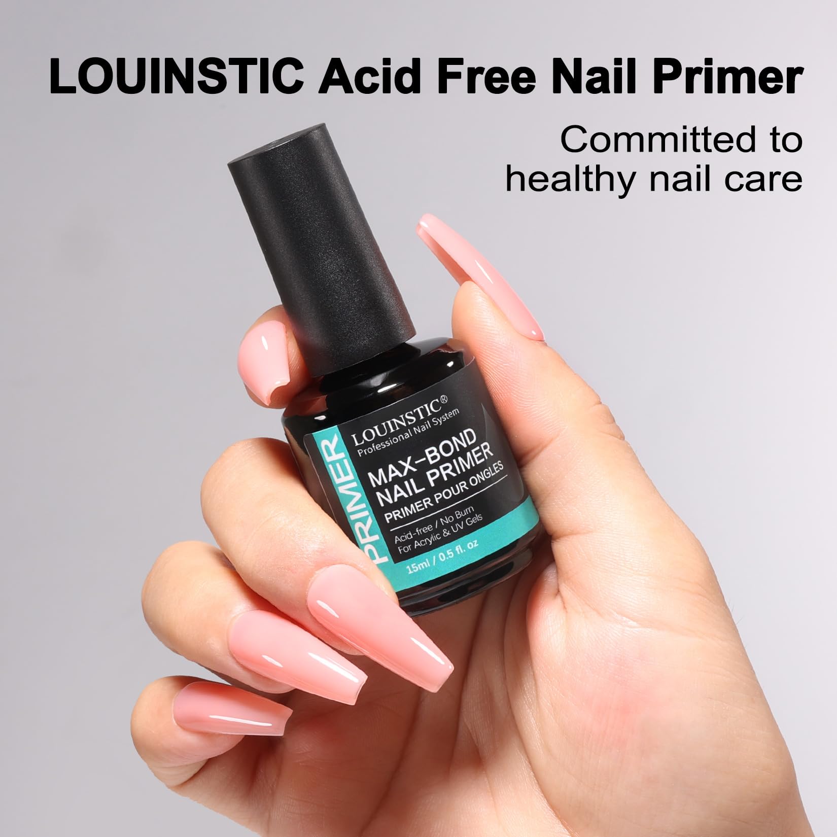 LOUINSTIC primer uñas pack 15 ml para uso en casa y salón.