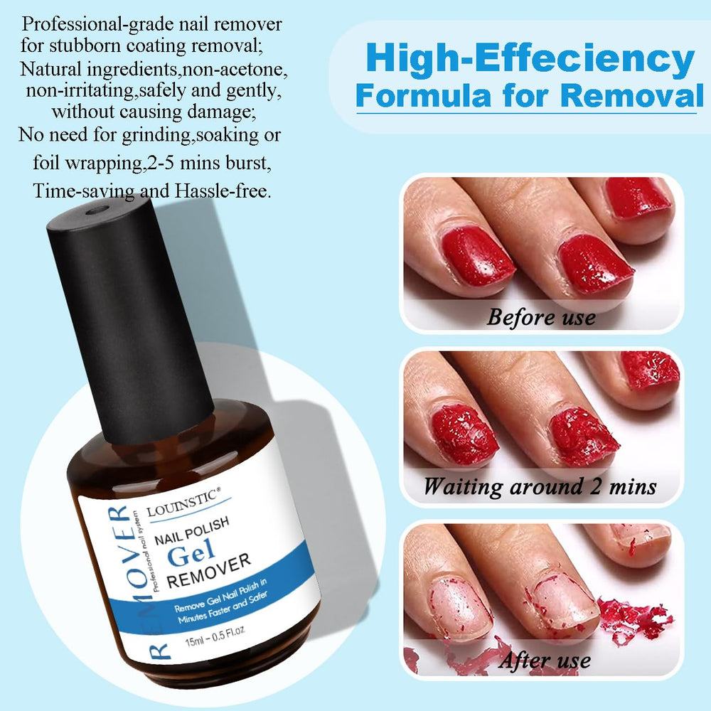 Louinstic Quita Esmalte Gel Rápido: eliminación en 3-5 minutos