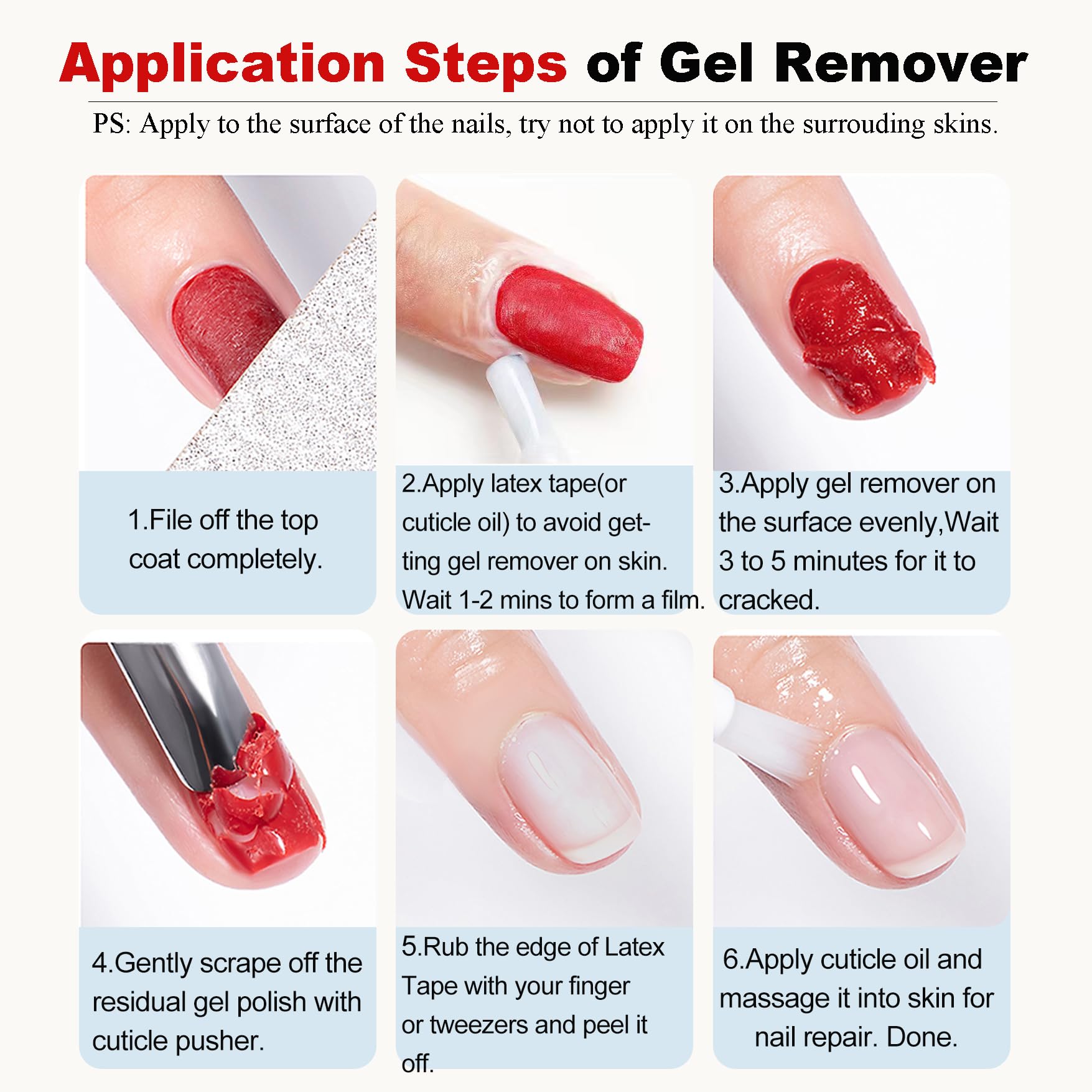 Applying remover on a nail demonstrates easy at-home use