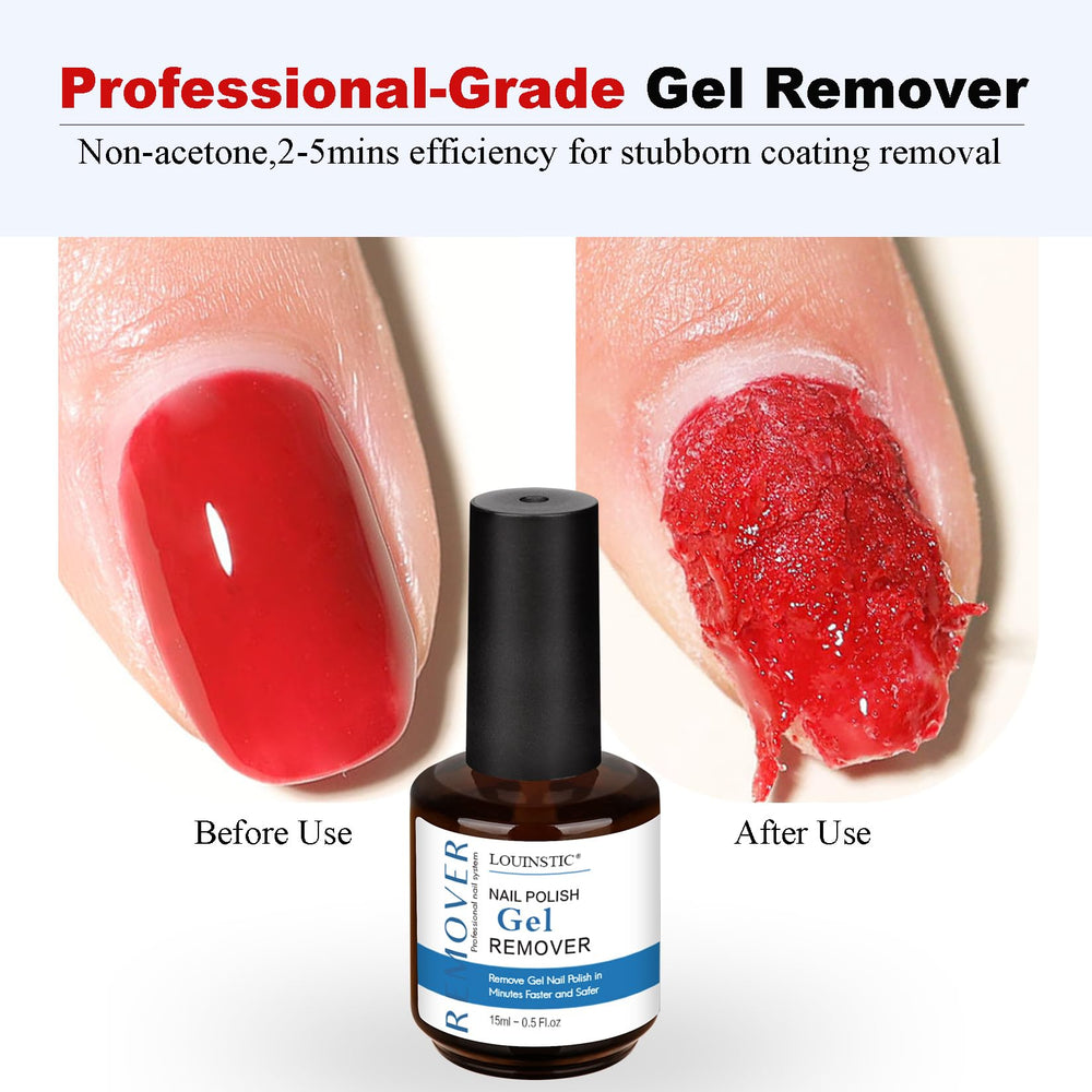 Gel bursting action indicates fast removal in minutes