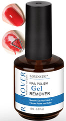 LOUINSTIC Gel Nail Remover en botella compacta, fácil de llevar en viaje.