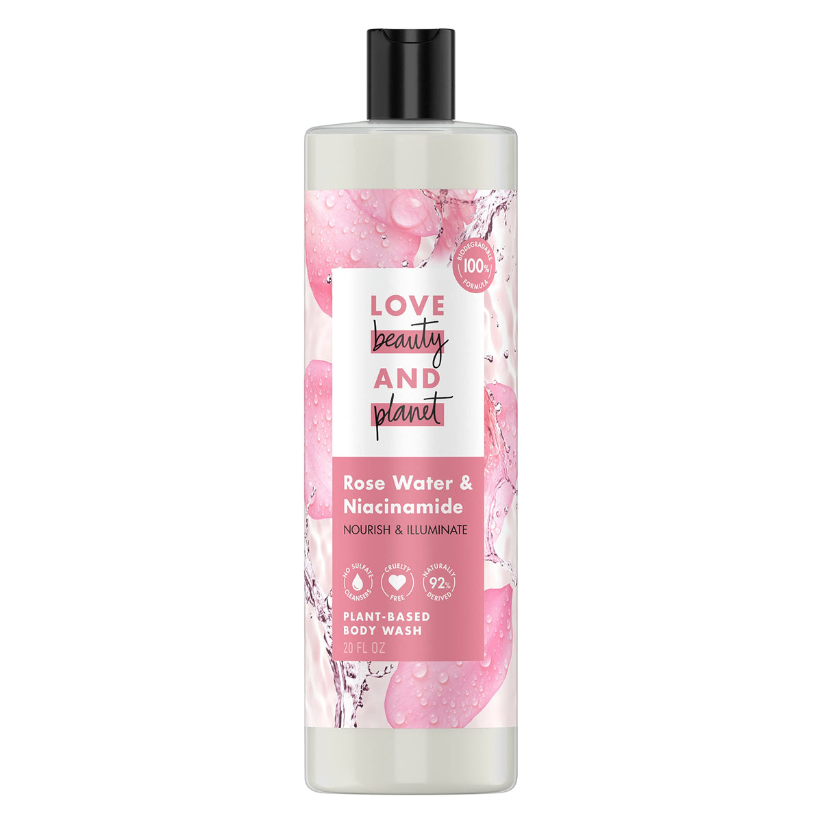 Love Beauty and Planet, botella rosa, aroma suave para piel nutrida