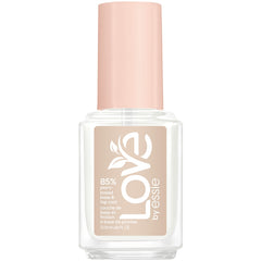 LOVE by essie: botella ligera y sostenible lista para base y top coat con brillo duradero.