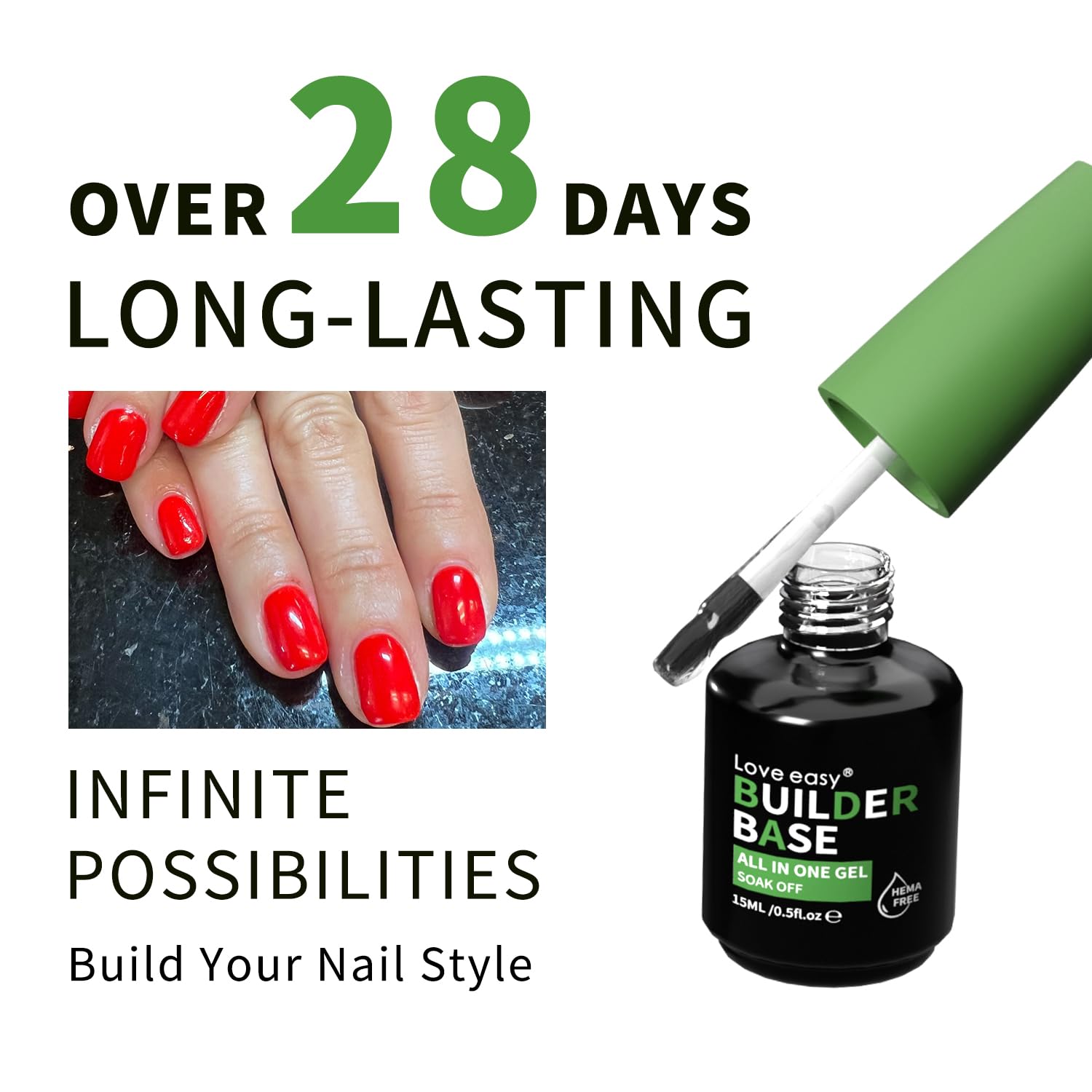 Love easy reparacion de uñas, refuerzo fiable