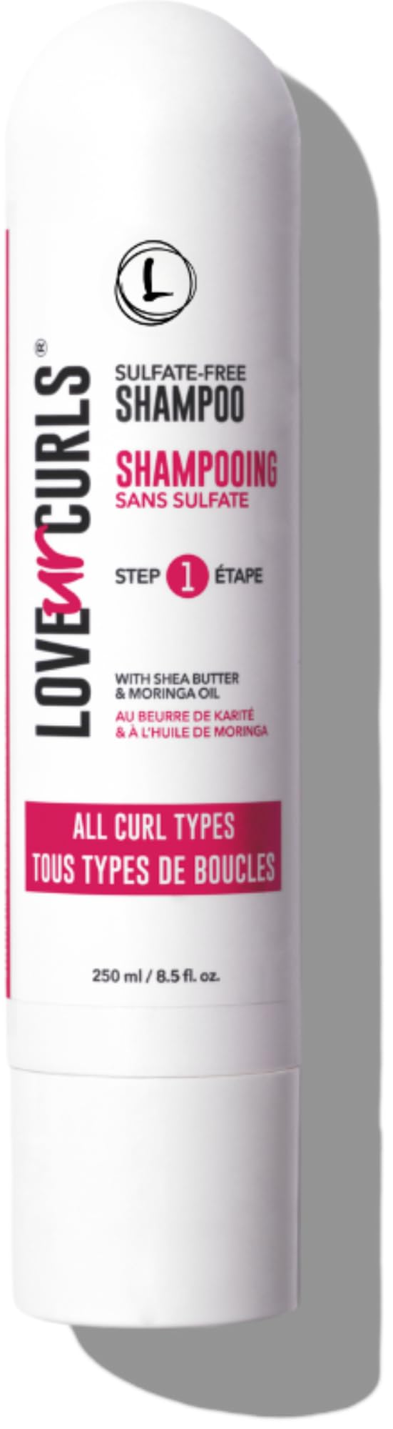 Botella Love Ur Curls Shampoo con definición de rizos y mejor peinado