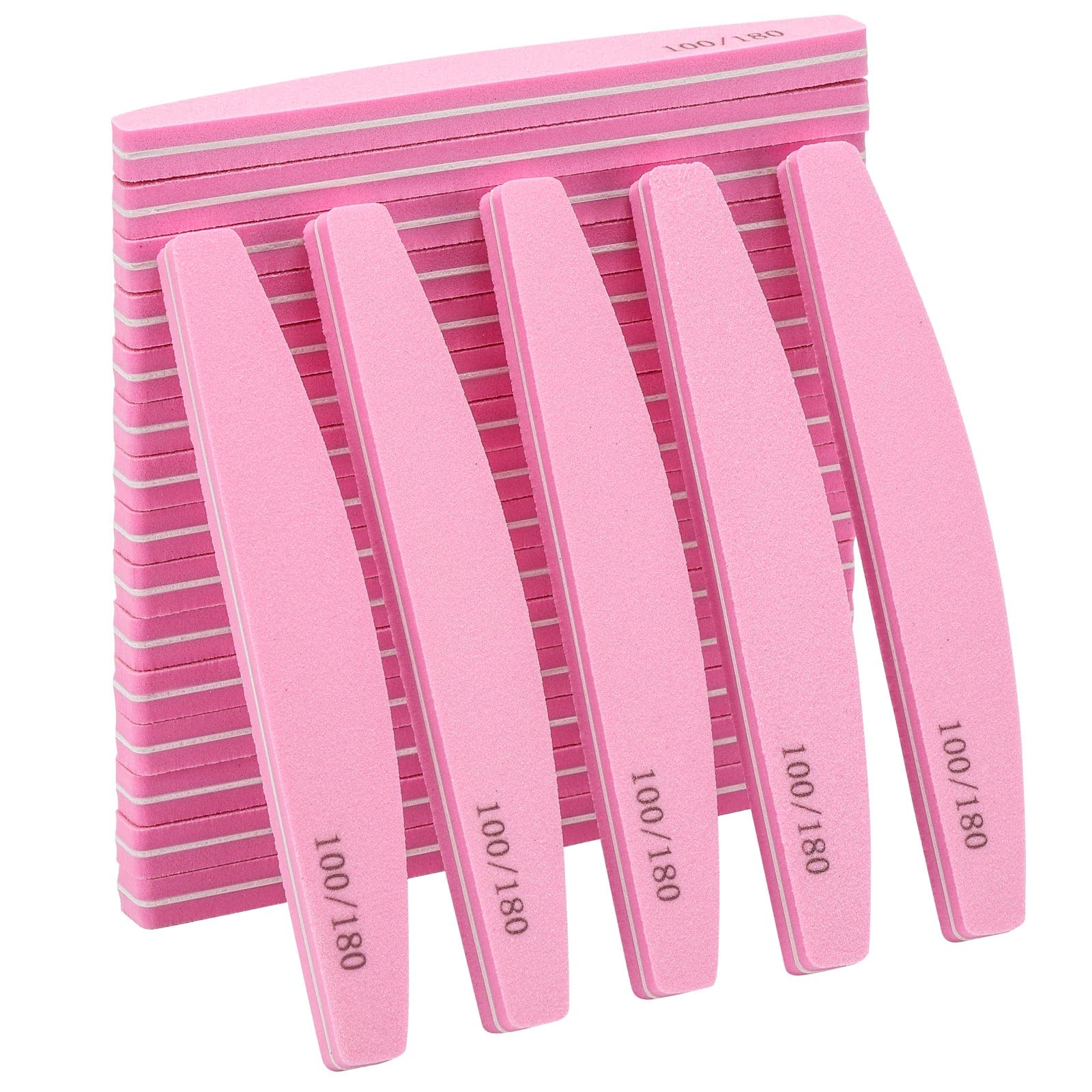 LoveBB bloque de lijado de uñas doble cara en rosa para limar y pulir con facilidad.