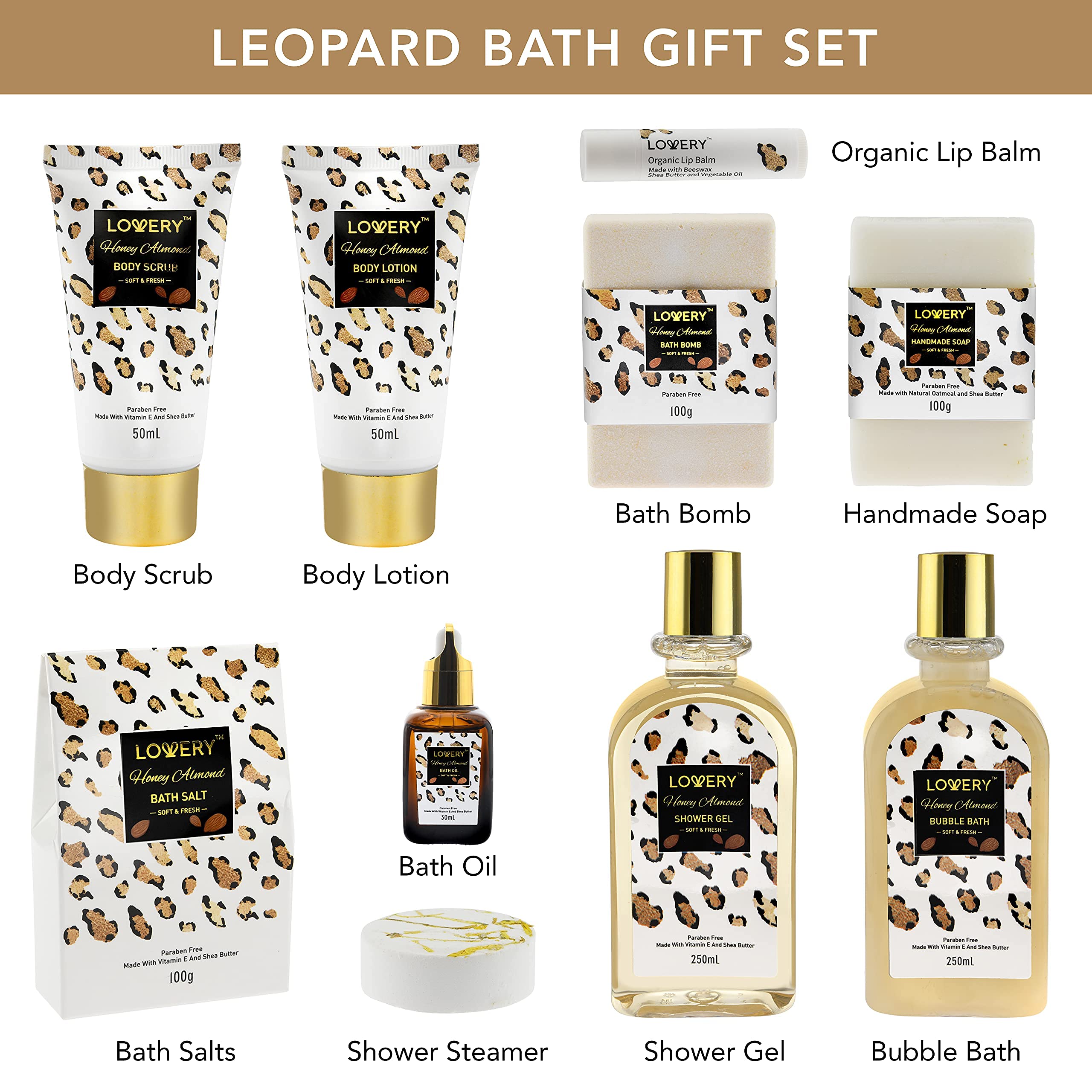 aceite de baño miel y almendra de lovery aporta nutrición y brillo suave.