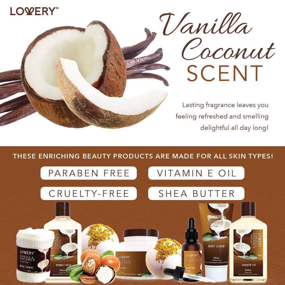 LOVERY Gommage corps vanille coco, peau douce et satinée