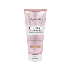 Loving Tan Deluxe Gradual Tan Lotion, botella visible, tono natural progresivo.
