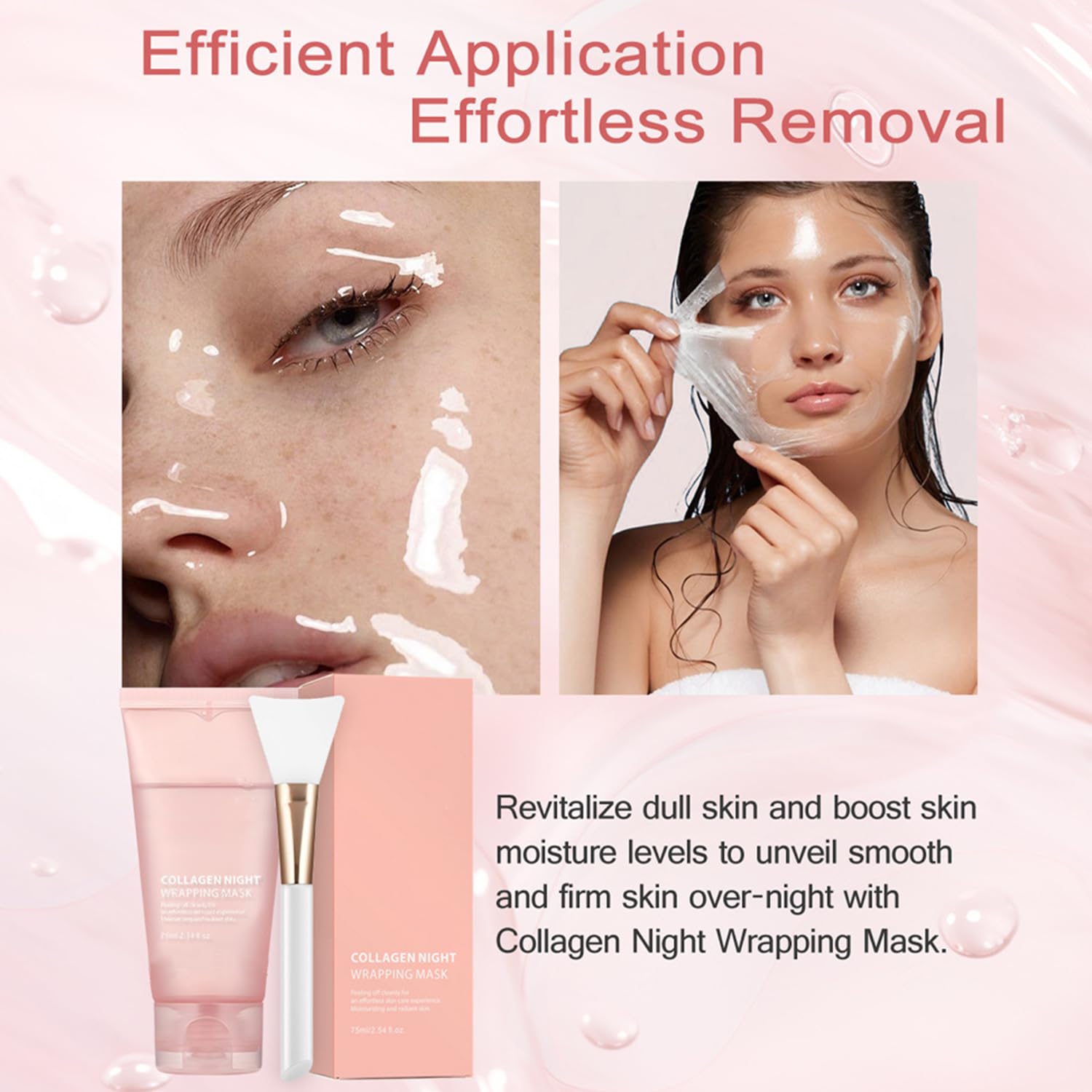 LOYOTICE peel-off mask texture close-up shows a smooth finish.