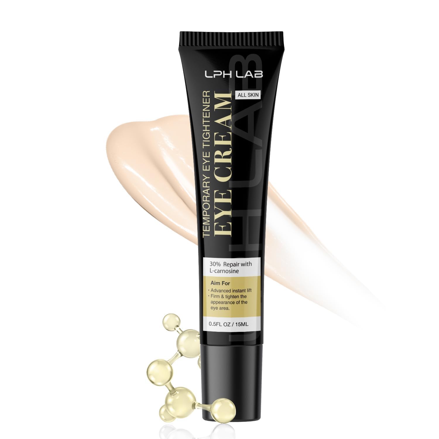 LPH LAB crema para ojos: aplicación suave que reduce bolsas y arrugas.