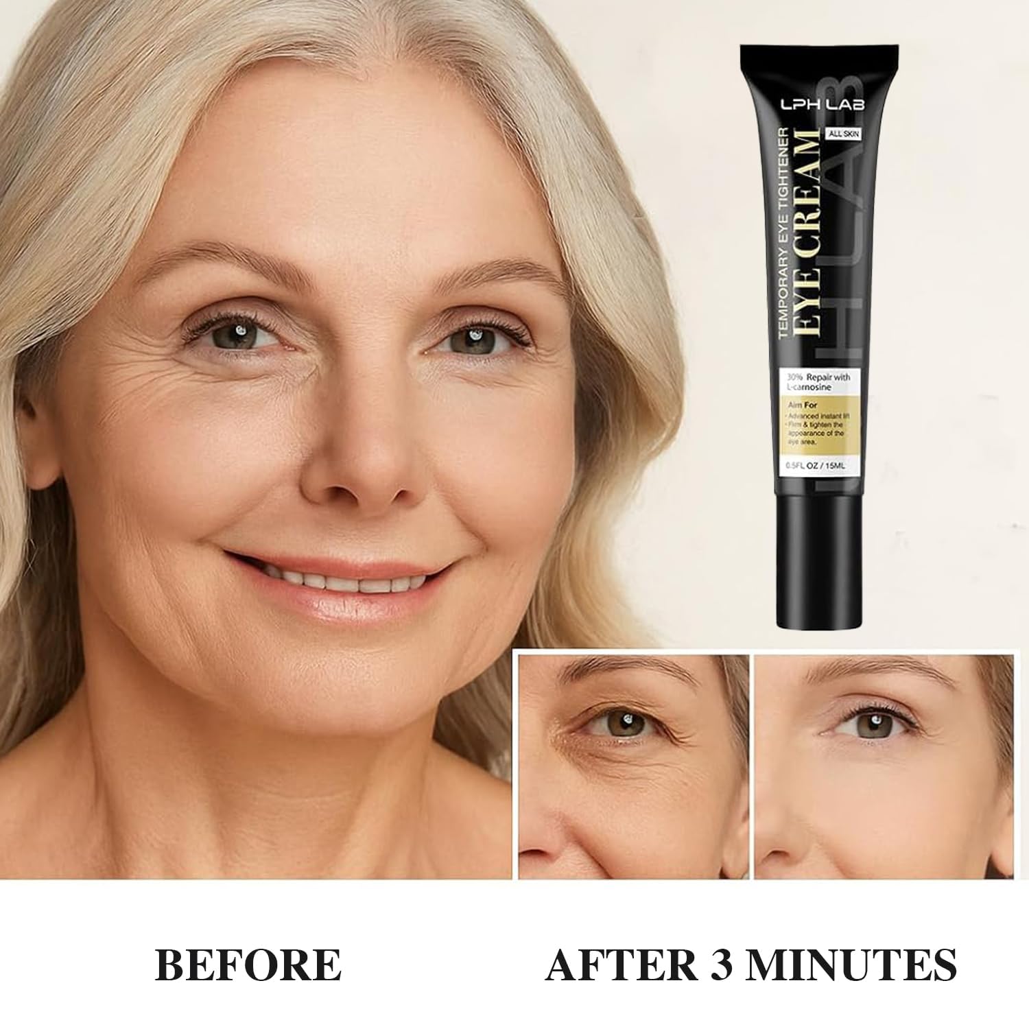 LPH LAB crema para ojos: lista para eventos y cámara en minutos.