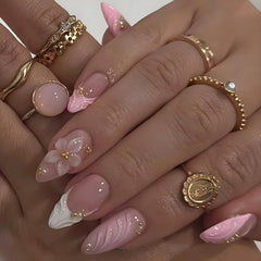Diseño floral en relieve 3D de LPOODDNU para uñas.