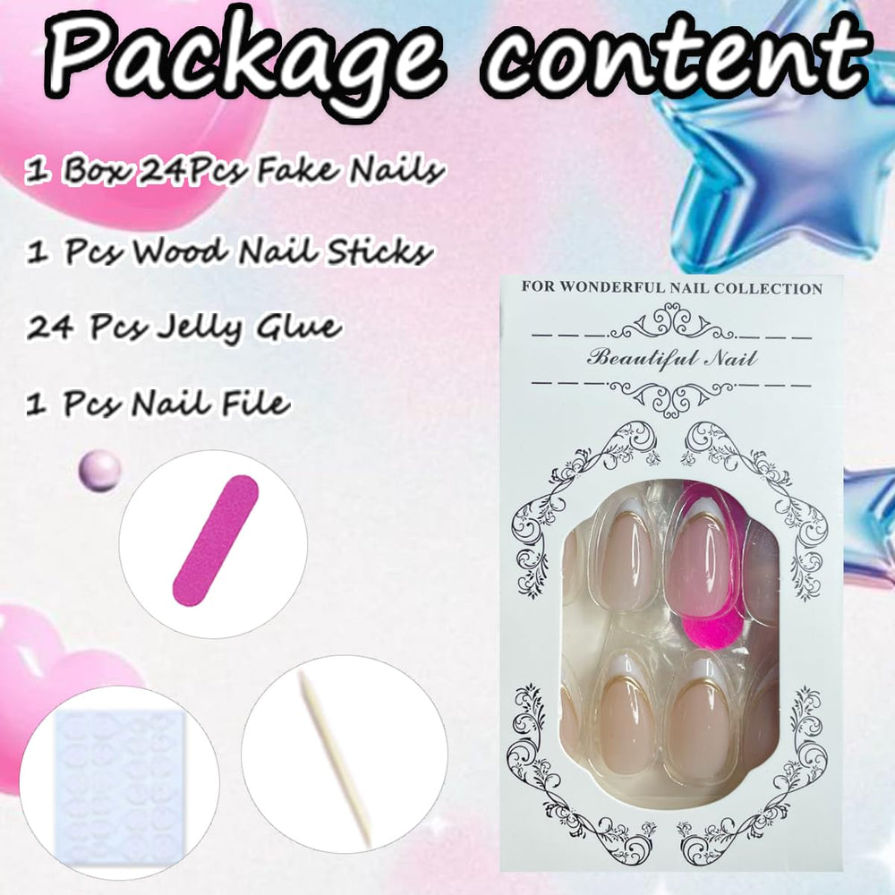 LRKNNO forma almendra elegante ideal para uñas cortas