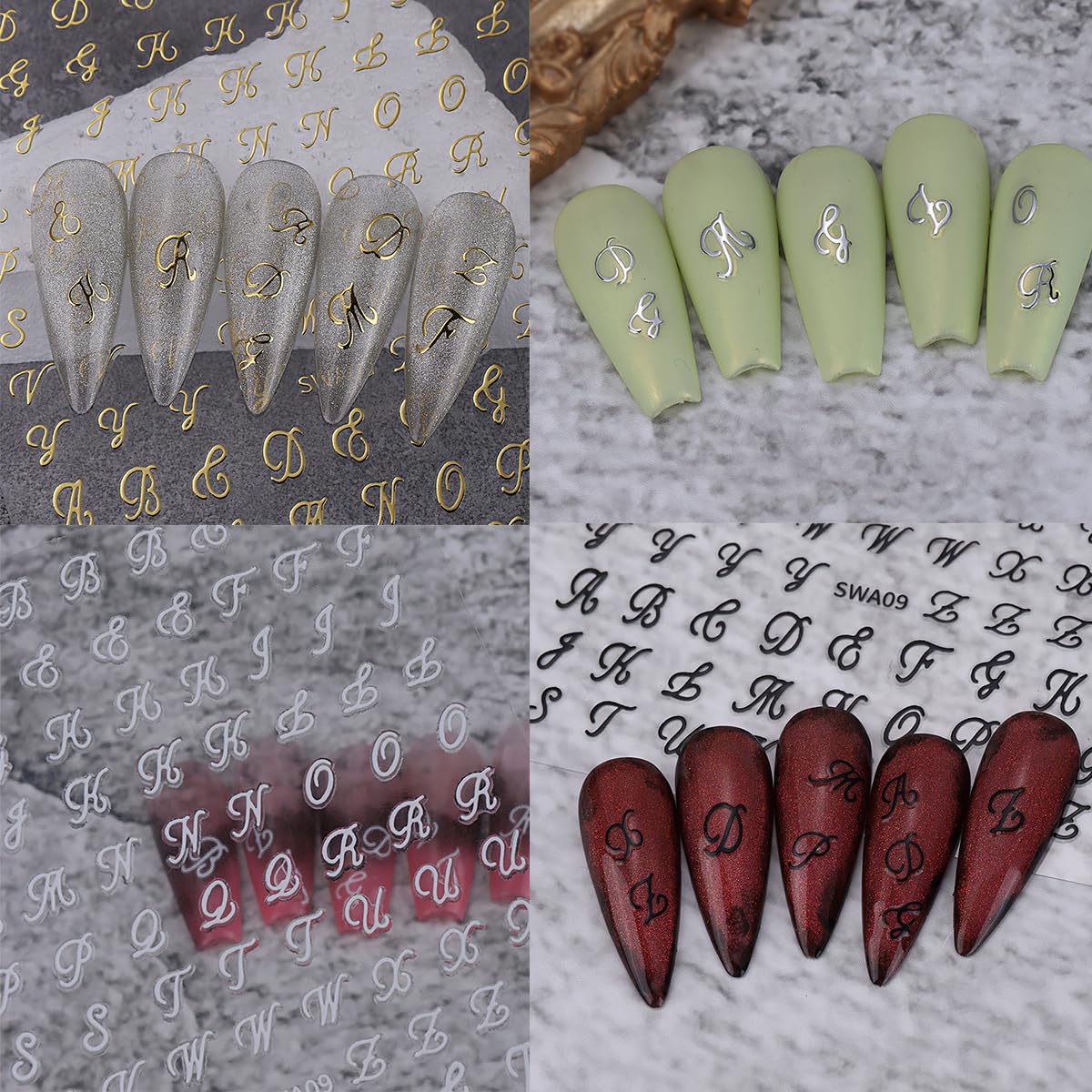 LRKNNO pegatinas autoadhesivas para uñas, aplicación rápida.