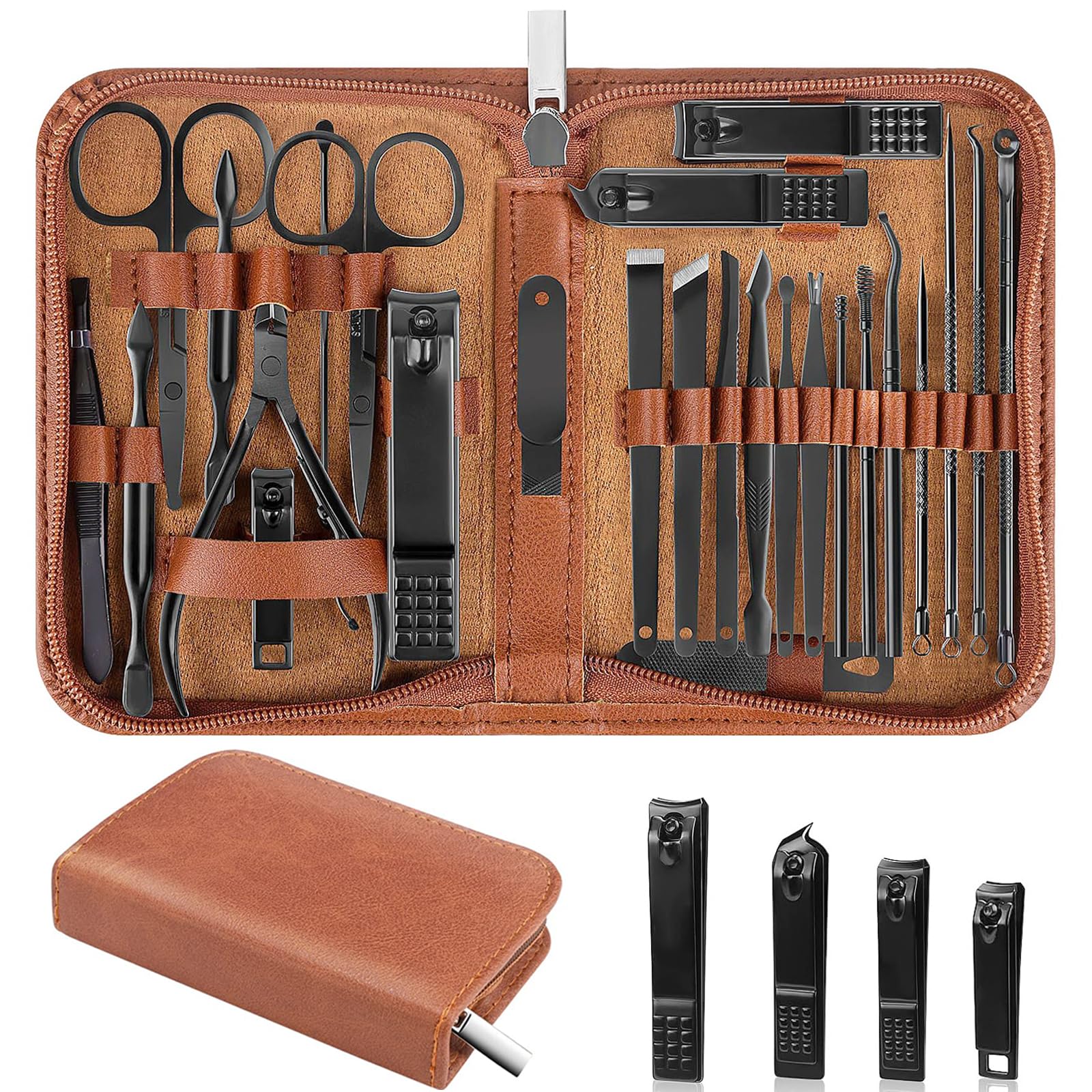 LUCK AROUND conjunto de manicura de 26 herramientas para cuidado completo de uñas en casa