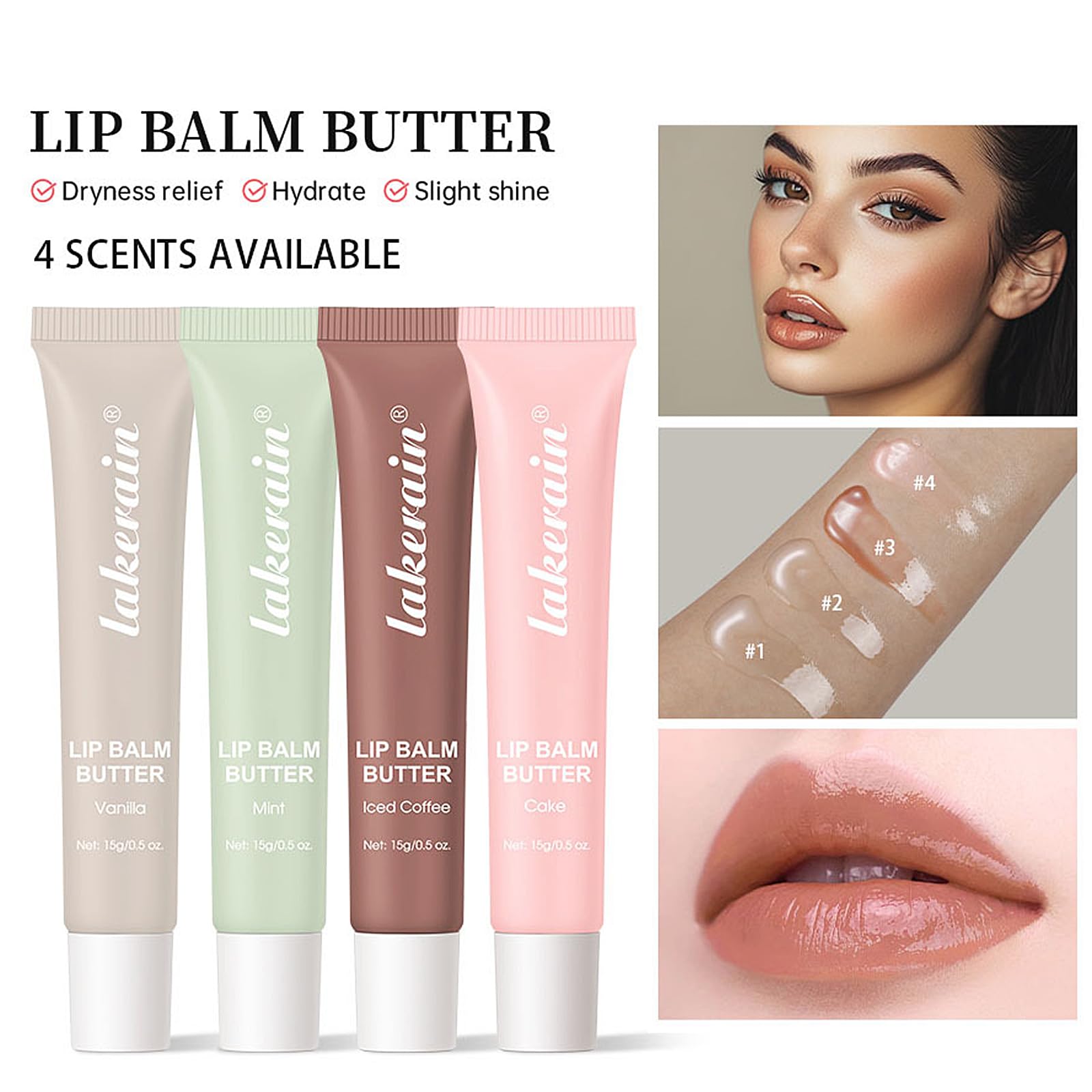 LuckNest bálsamo labial nutrición con mantecas hidrata labios