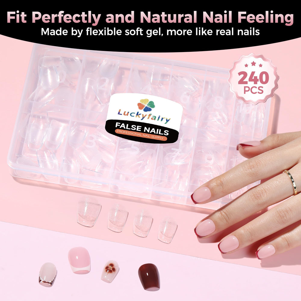 Luckyfairy puntas gel plegables para flexibilidad