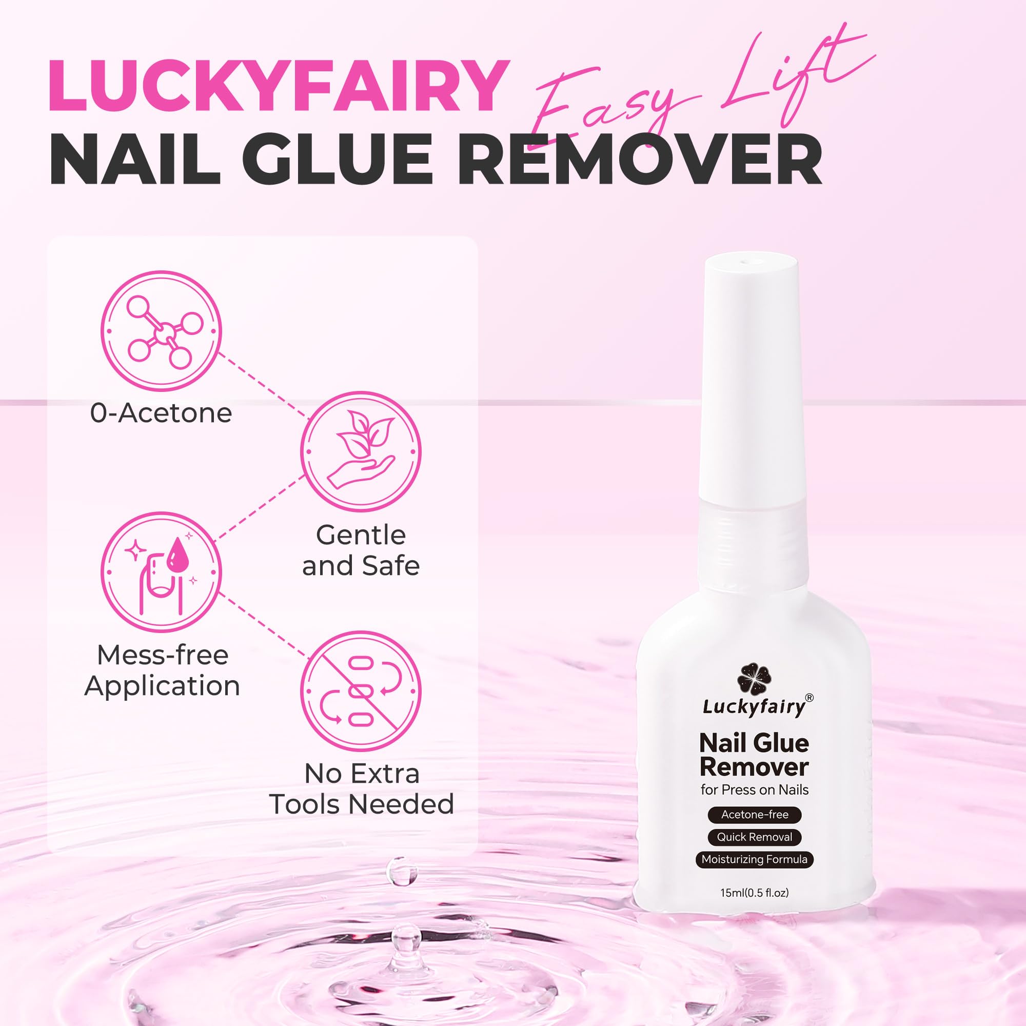 Luckyfairy seguro para la piel, evita irritaciones durante la retirada.