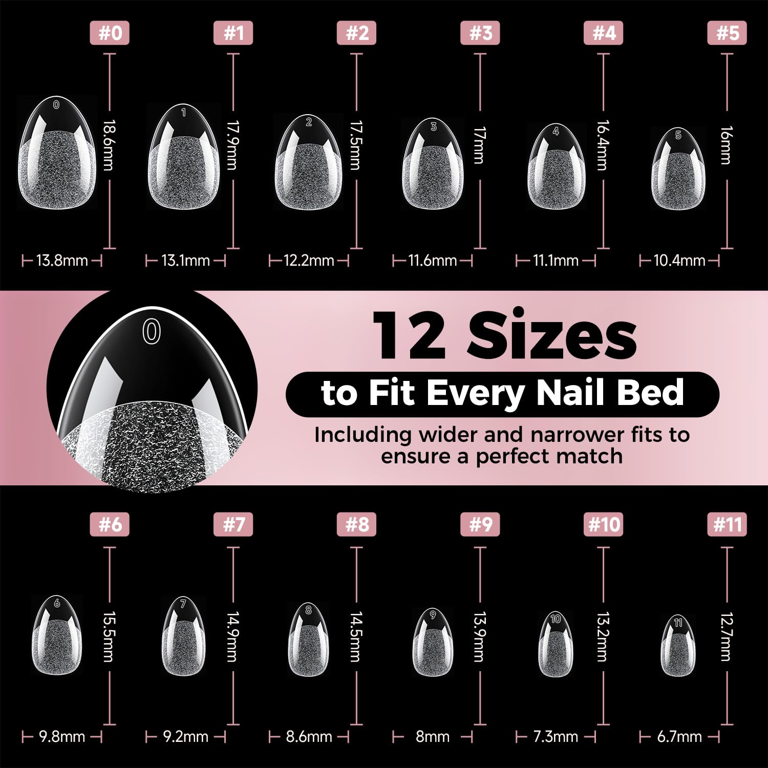 Luckyfairy tips de uñas claras, acabado mate para estilo elegante.