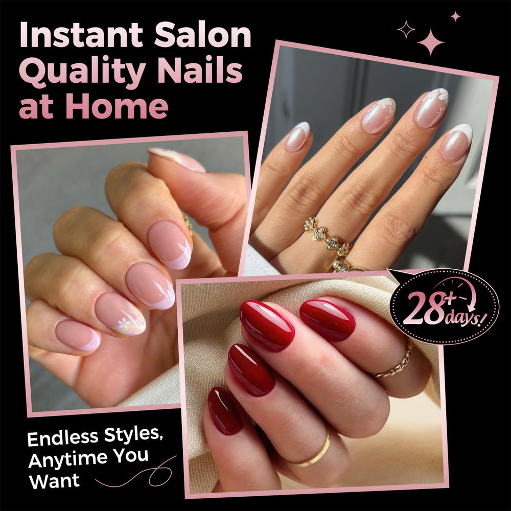 Luckyfairy tips uñas claras gel suave, preformadas para fácil aplicación.