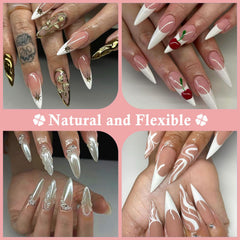 Luckyfairy tips uñas estileto almendra claras: ajuste cómodo y tallas precisas.