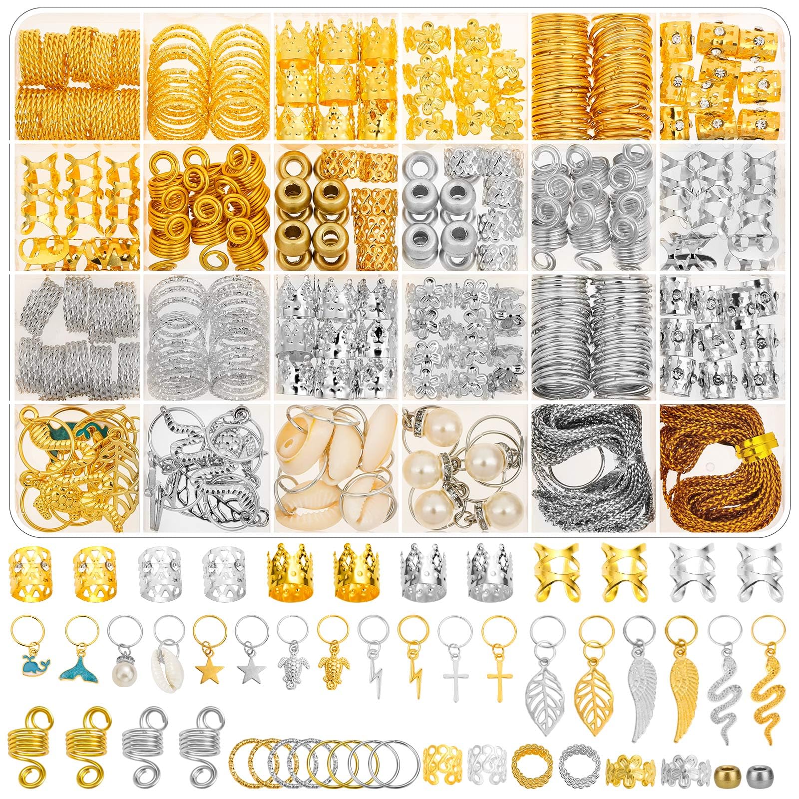 Lucomb: conjunto de 324 piezas para trenzas, ideal para crear looks versátiles