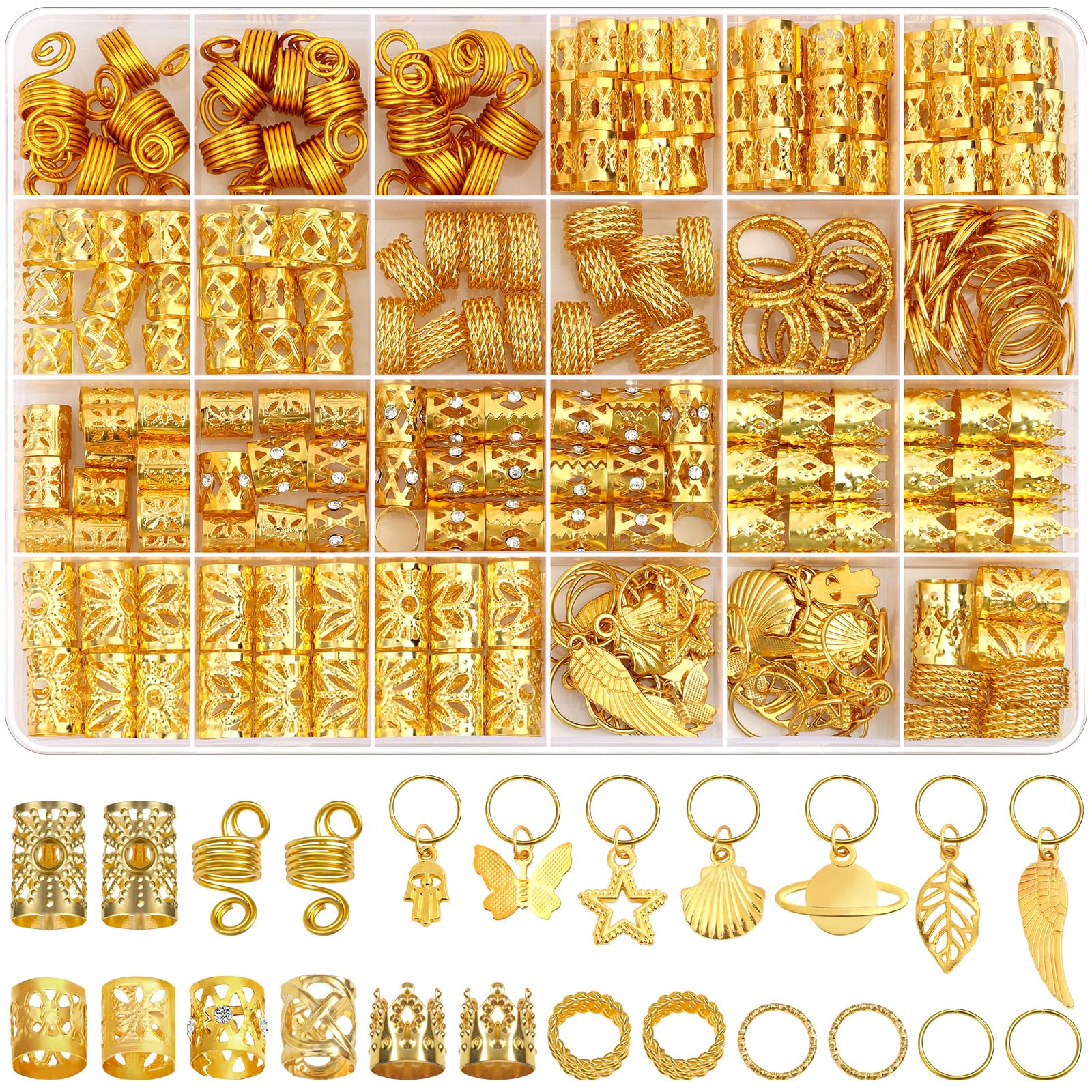 Lucomb joyas para trenzas en oro destacan peinados con brillo sutil